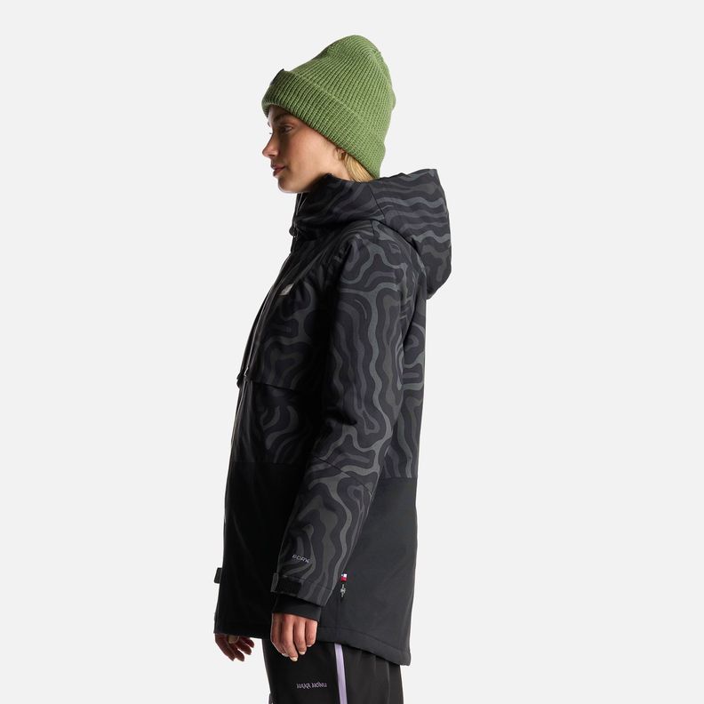Chaqueta Mujer Yeti Print Negro Haka Honu I24-2