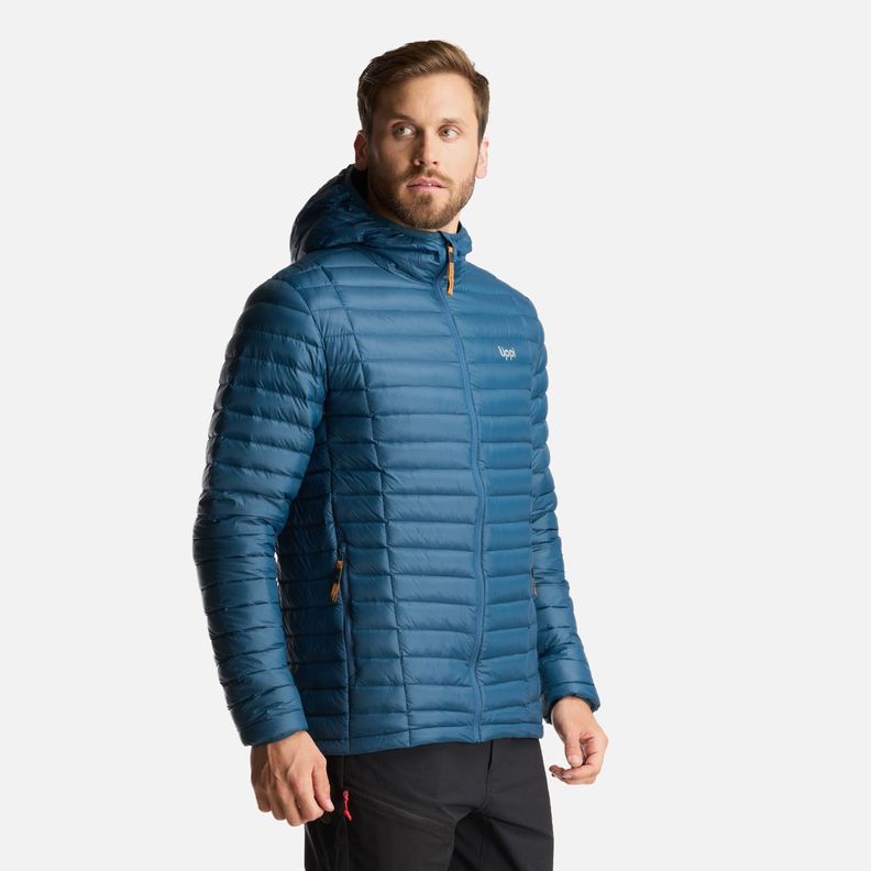 Chaqueta Hombre Peak Down Hoody Jacket Petroleo Lippi-1