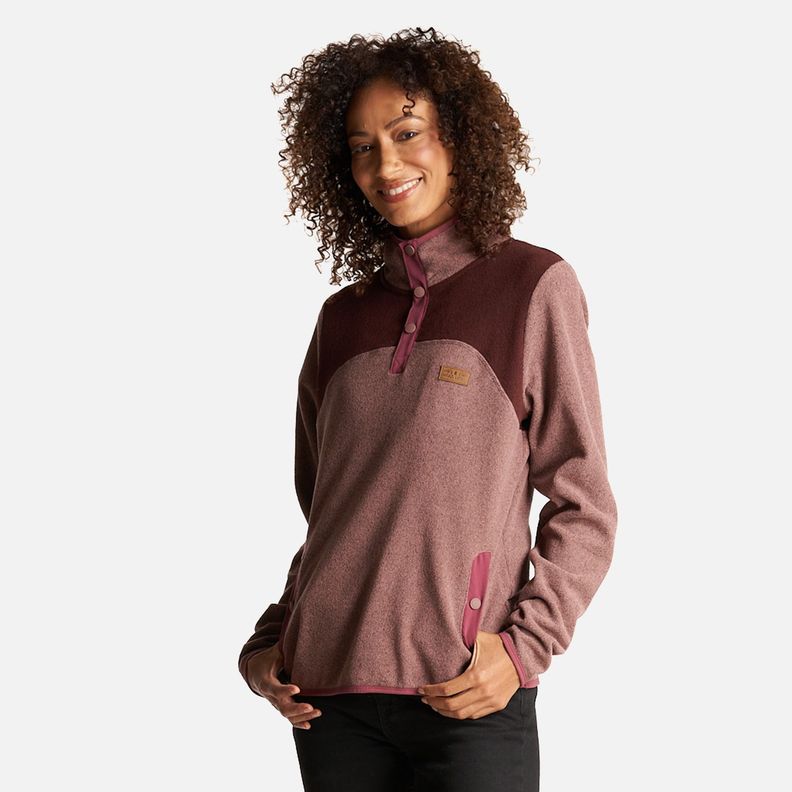 Poleron Mujer Tokerau Rosa Oscuro Haka Honu-4