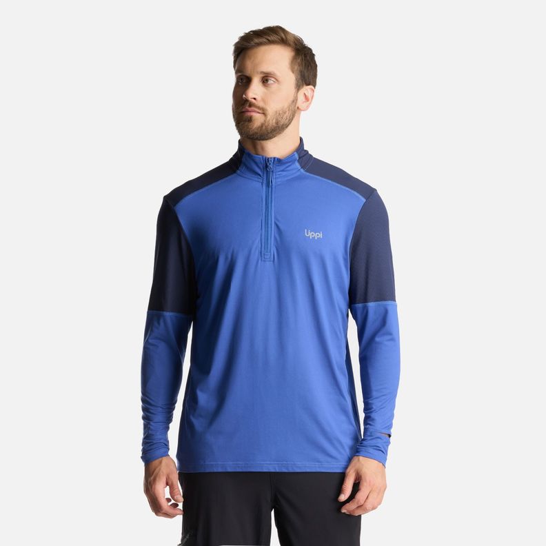 Poleron Hombre Puerto Trucco 14 Zip Azul Lippi I24-1