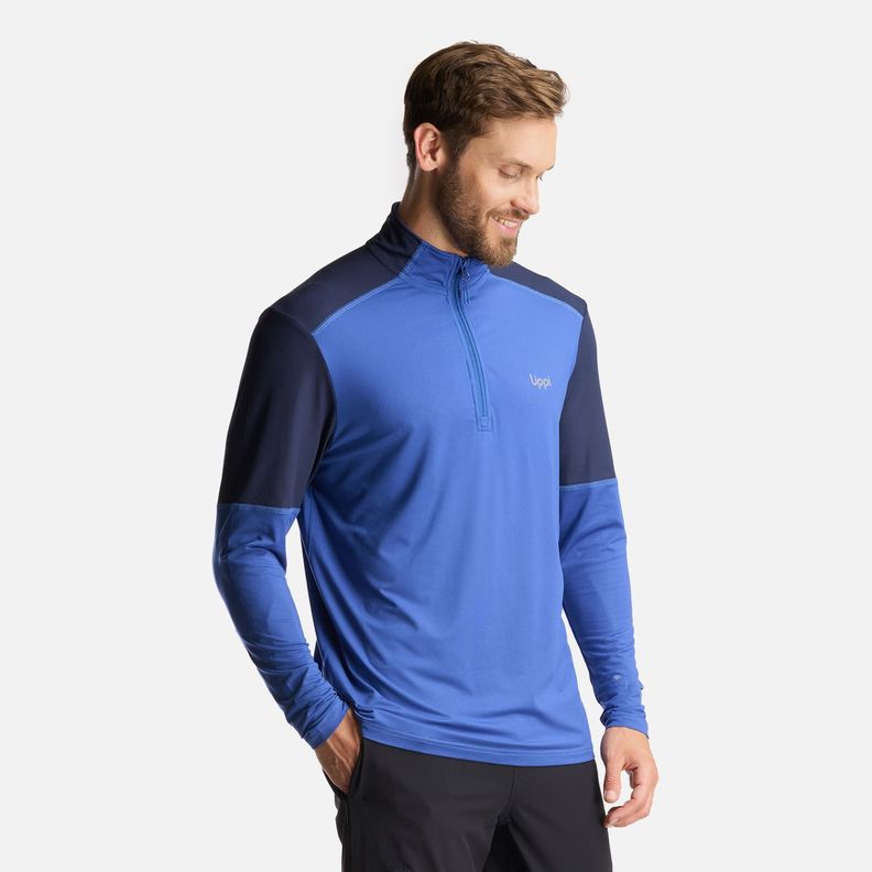 Poleron Hombre Puerto Trucco 14 Zip Azul Lippi I24-2