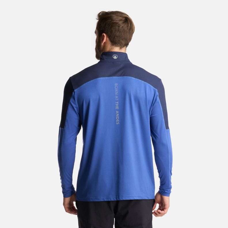 Poleron Hombre Puerto Trucco 14 Zip Azul Lippi I24-4