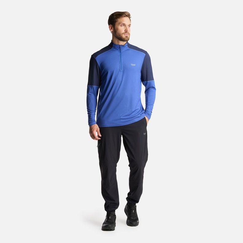 Poleron Hombre Puerto Trucco 14 Zip Azul Lippi I24-6
