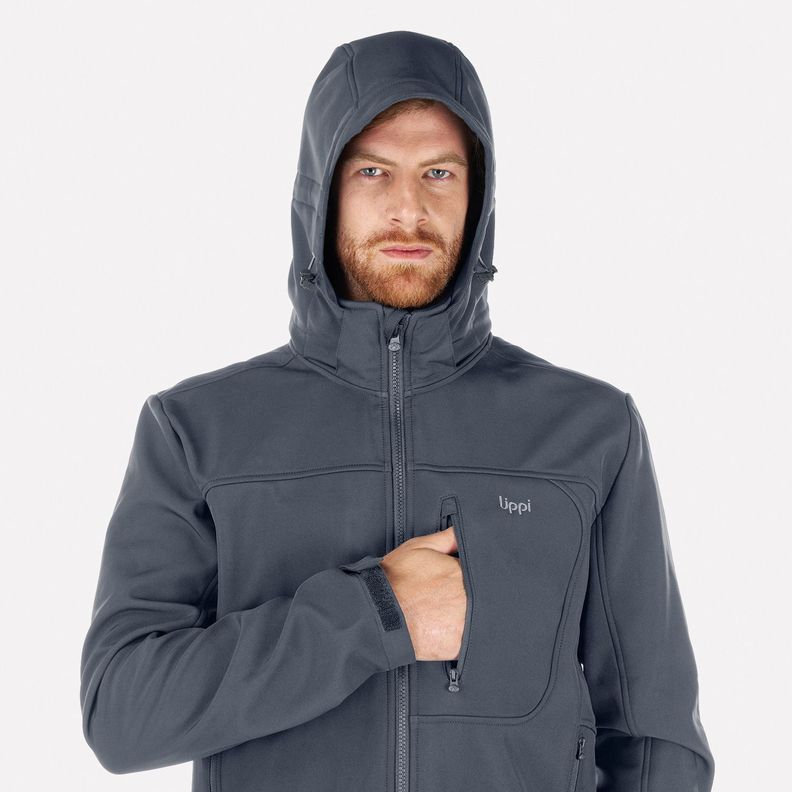 Chaqueta Hombre Macaya Softshell Hoody Gris Oscuro Lippi I23-3