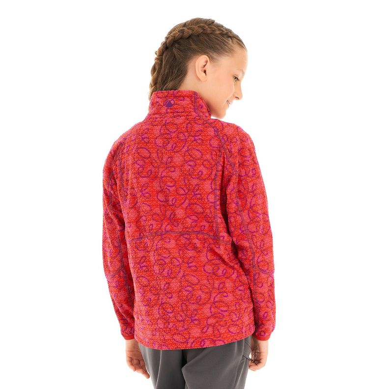 Poleron Niña Saltamontes Nano-F 14 Zip Print Rojo Lippi-4
