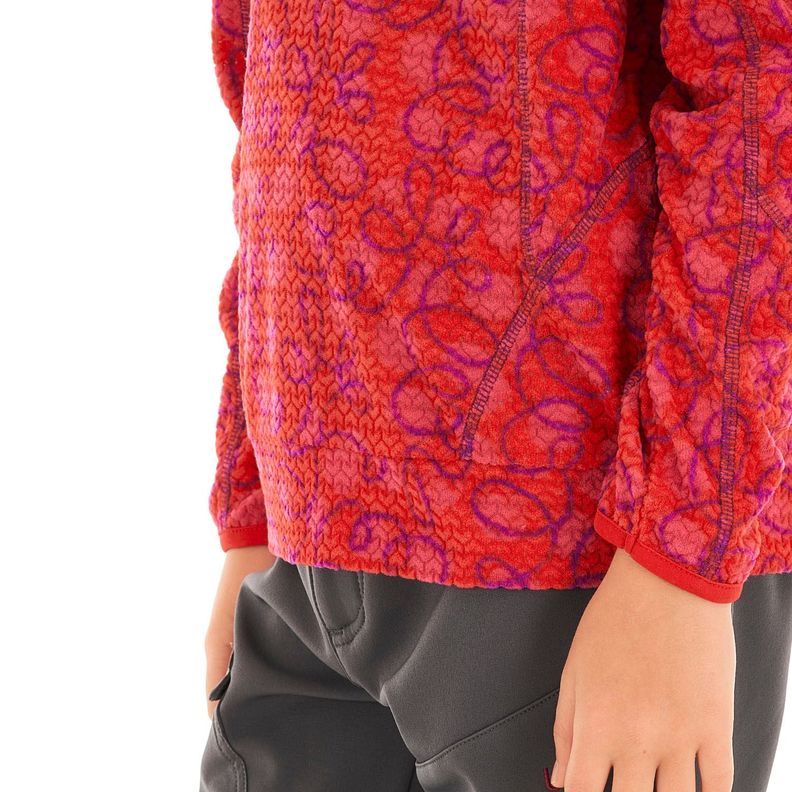 Poleron Niña Saltamontes Nano-F 14 Zip Print Rojo Lippi-7