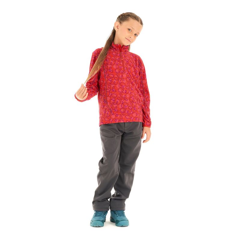 Poleron Niña Saltamontes Nano-F 14 Zip Print Rojo Lippi-8