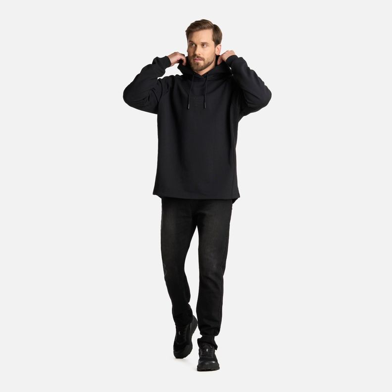 Polerón Hombre Heavy Duty Hoody Sweatshirt Negro Lippi I25-5