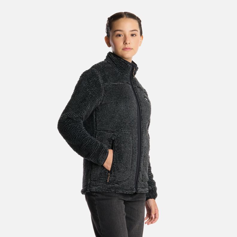 Polar Teen Girl Ferret Shaggy-Pro Jacket Negro Lippi I25-1