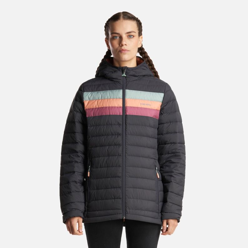 Chaqueta Mujer Infiernillo con Gorro Negro Haka Honu I23-1