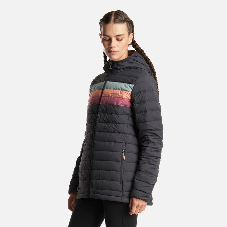Chaqueta Mujer Infiernillo con Gorro Negro Haka Honu I23-2