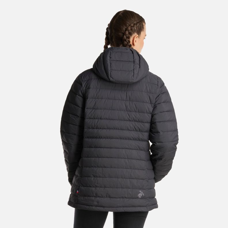 Chaqueta Mujer Infiernillo con Gorro Negro Haka Honu I23-3