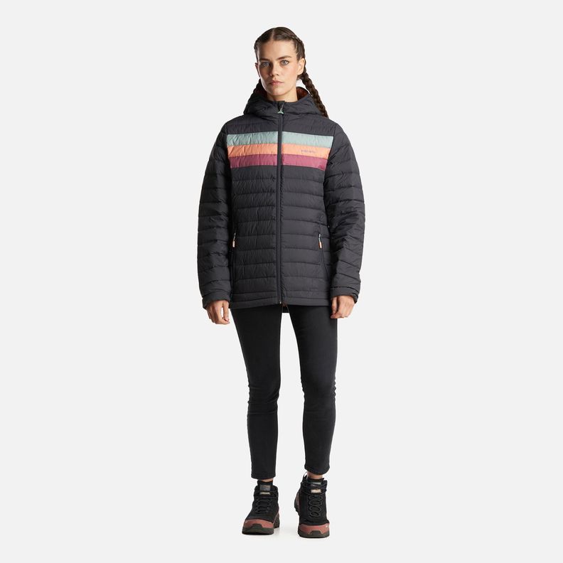 Chaqueta Mujer Infiernillo con Gorro Negro Haka Honu I23-8