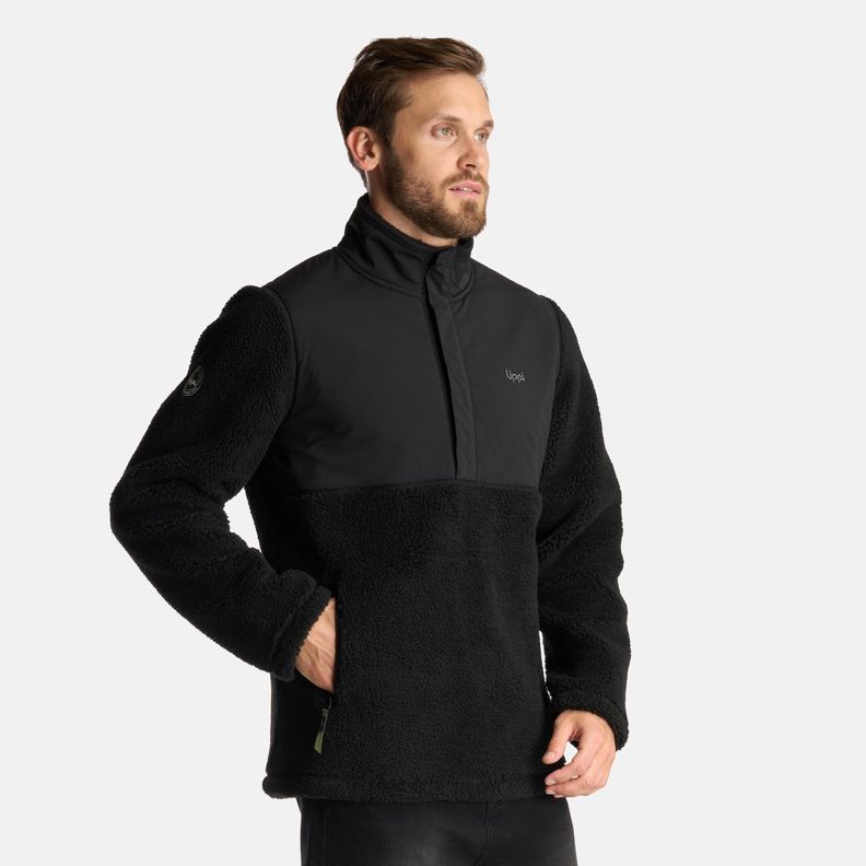 Chaqueta Hombre Glaciar Sherpa-Pro 1/4 Zip Jacket Negro Lippi-2
