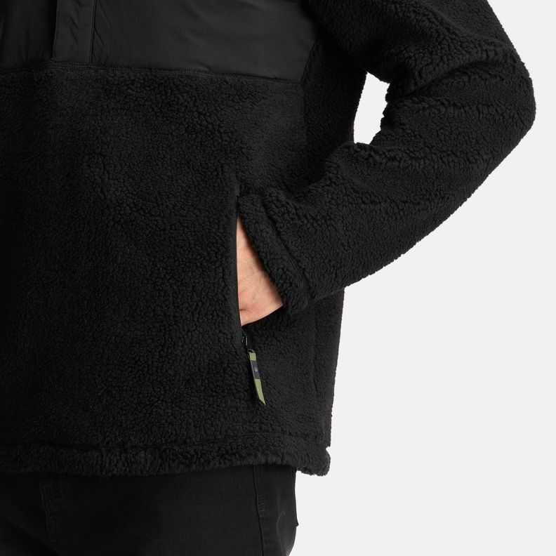 Chaqueta Hombre Glaciar Sherpa-Pro 1/4 Zip Jacket Negro Lippi-6