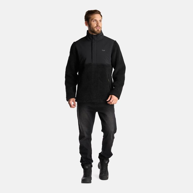 Chaqueta Hombre Glaciar Sherpa-Pro 1/4 Zip Jacket Negro Lippi-7