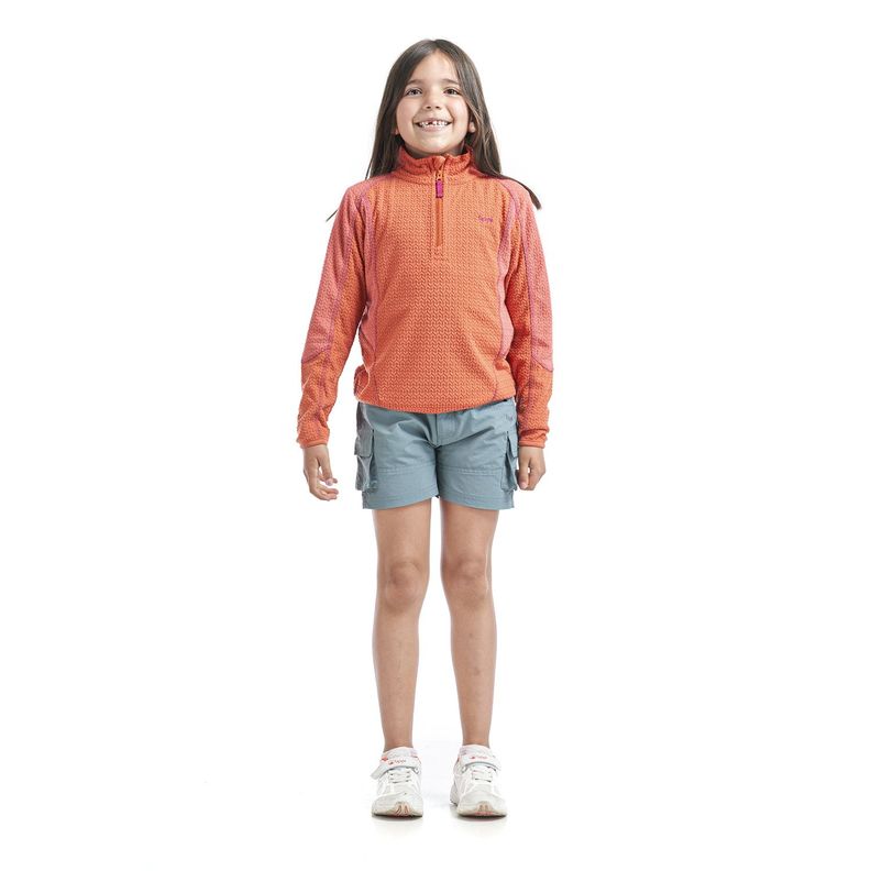 Short Niña Mini Just-Go Q-Dry Cargo Shorts Verde Grisaceo Lippi V22-4