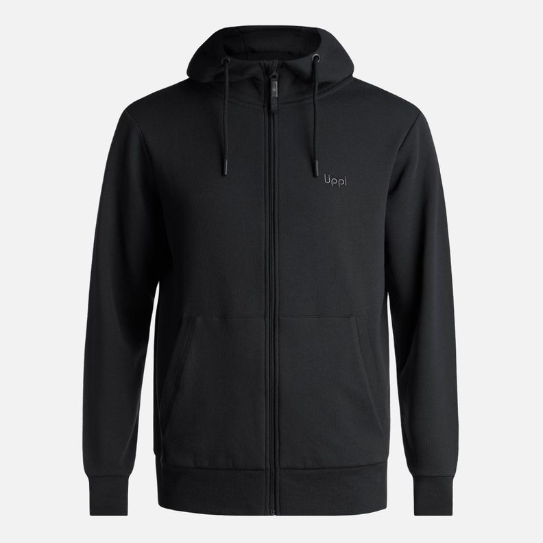 Poleron Hombre Ulmo Full Zip Hoody Sweatshirt Negro Lippi I24