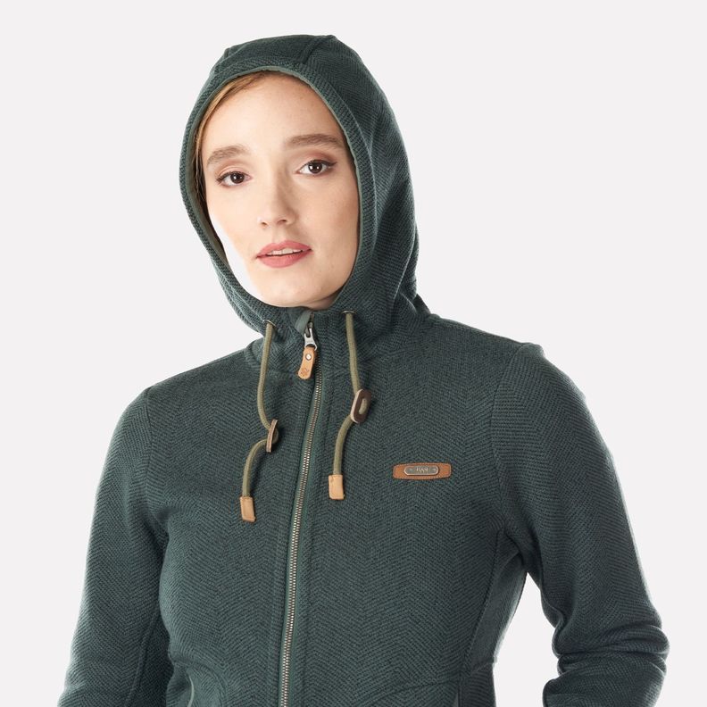 Polar Mujer Alamo Blend-Pro Hoody Jacket Verde Grisaceo Lippi V23-3