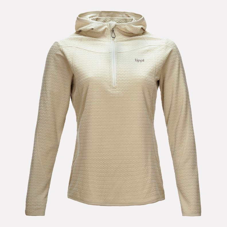 Poleron Mujer Jacaranda Nano-F 14 Zip Hoody Crudo Lippi I22-0