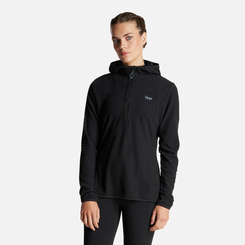 Poleron Mujer Jacaranda Nano-F 14 Zip Hoody Negro Lippi I23-0