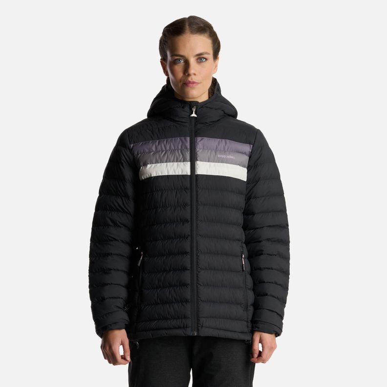 Chaqueta Mujer Infiernillo con gorro Negro Haka Honu I24-1