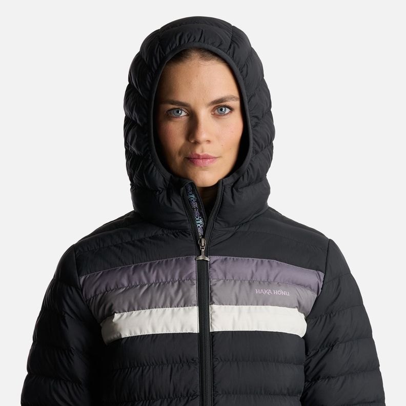 Chaqueta Mujer Infiernillo con gorro Negro Haka Honu I24-5