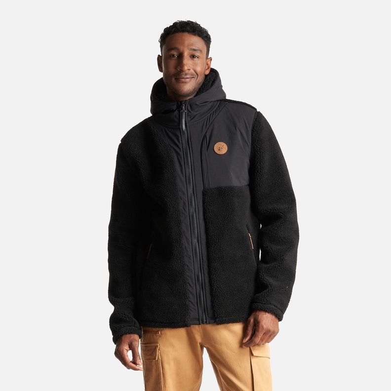 Poleron Hombre Porteador 1/4 Zip Negro Haka Honu-1