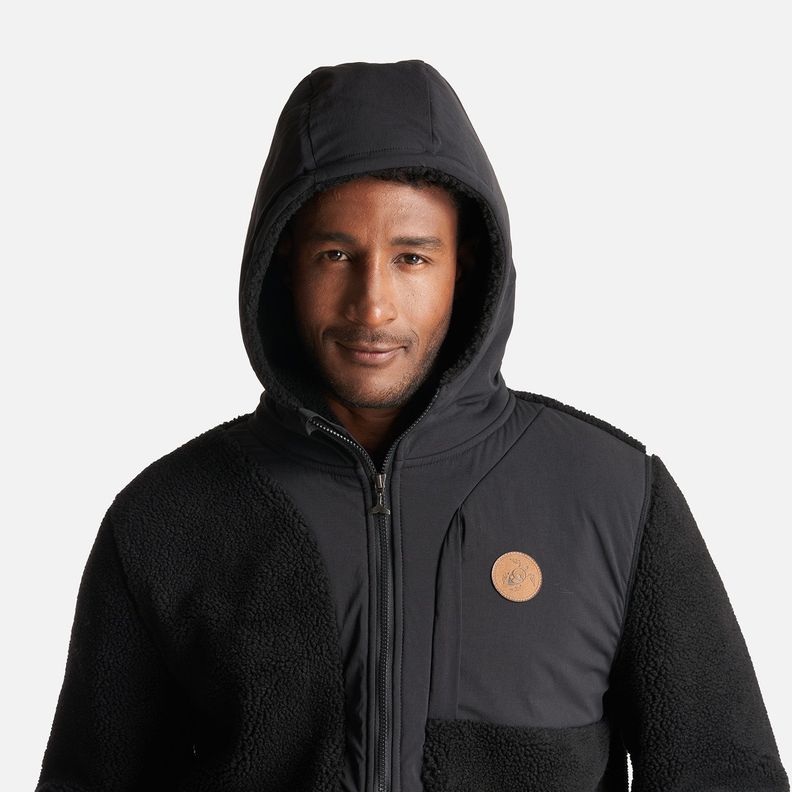 Poleron Hombre Porteador 1/4 Zip Negro Haka Honu-4