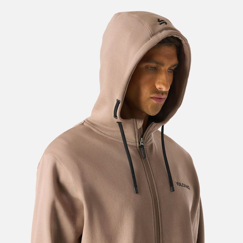 Polerón Hombre Cool Down Full Zip Hoody Taupe Vulcano-4