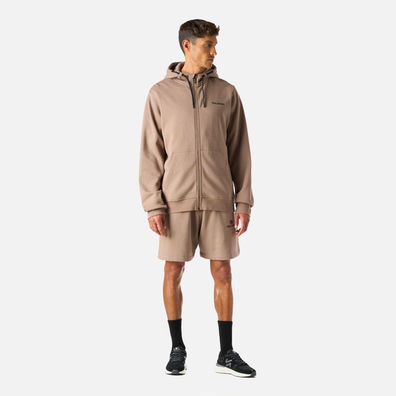 Polerón Hombre Cool Down Full Zip Hoody Taupe Vulcano-6
