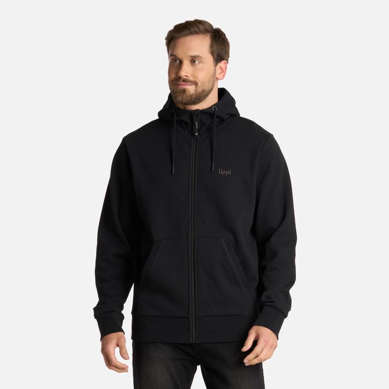 Polerón Hombre Ulmo FullZip Hoody Sweatshirt Negro Lippi I25-0
