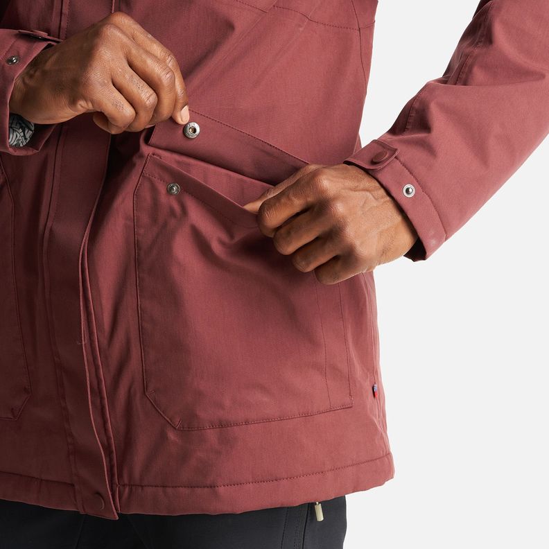 Chaqueta Hombre Yak Burdeo Haka Honu I23-7
