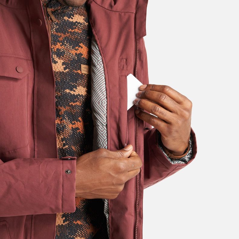 Chaqueta Hombre Yak Burdeo Haka Honu I23-8