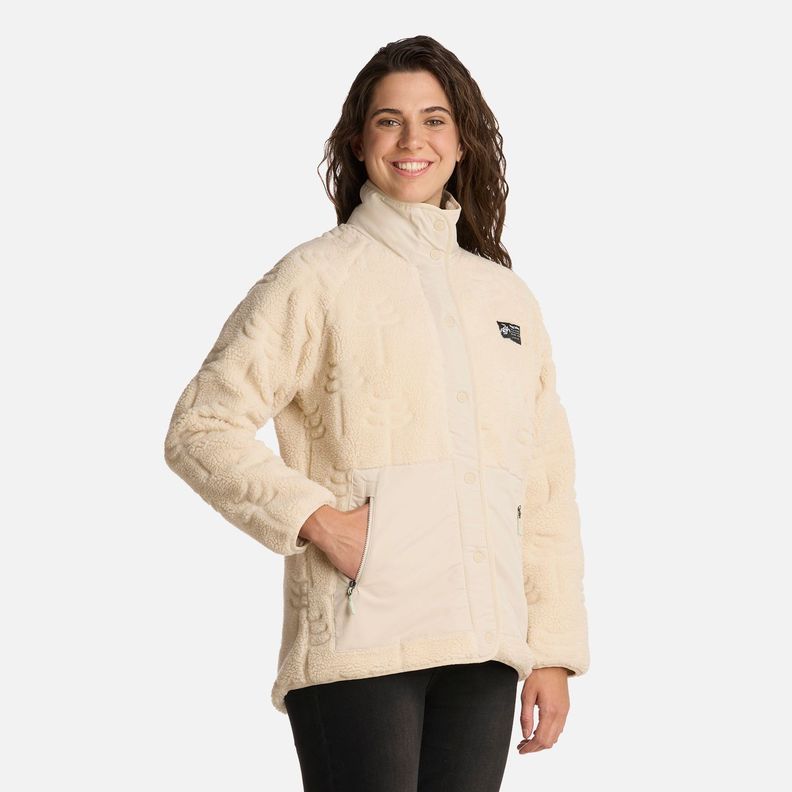 Polerón Mujer Zip-porrito Crema Haka Honu I25-1