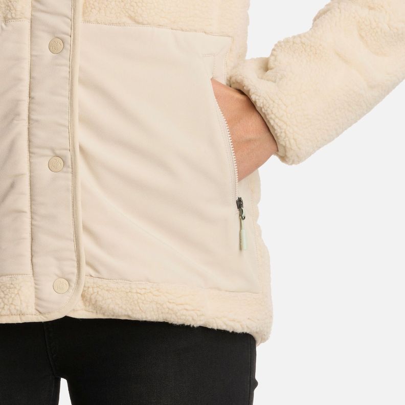 Polerón Mujer Zip-porrito Crema Haka Honu I25-4