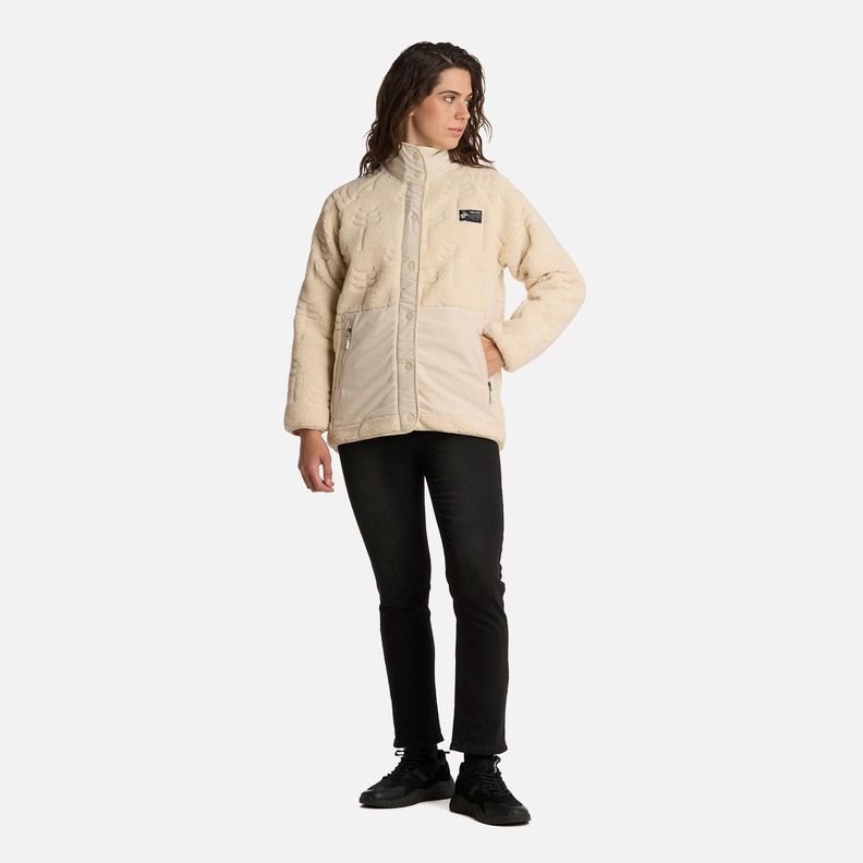 Polerón Mujer Zip-porrito Crema Haka Honu I25-6