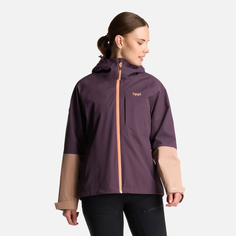 Chaqueta Mujer Massif B-Dry Hoody Jacket Morado Oscuro Lippi-1