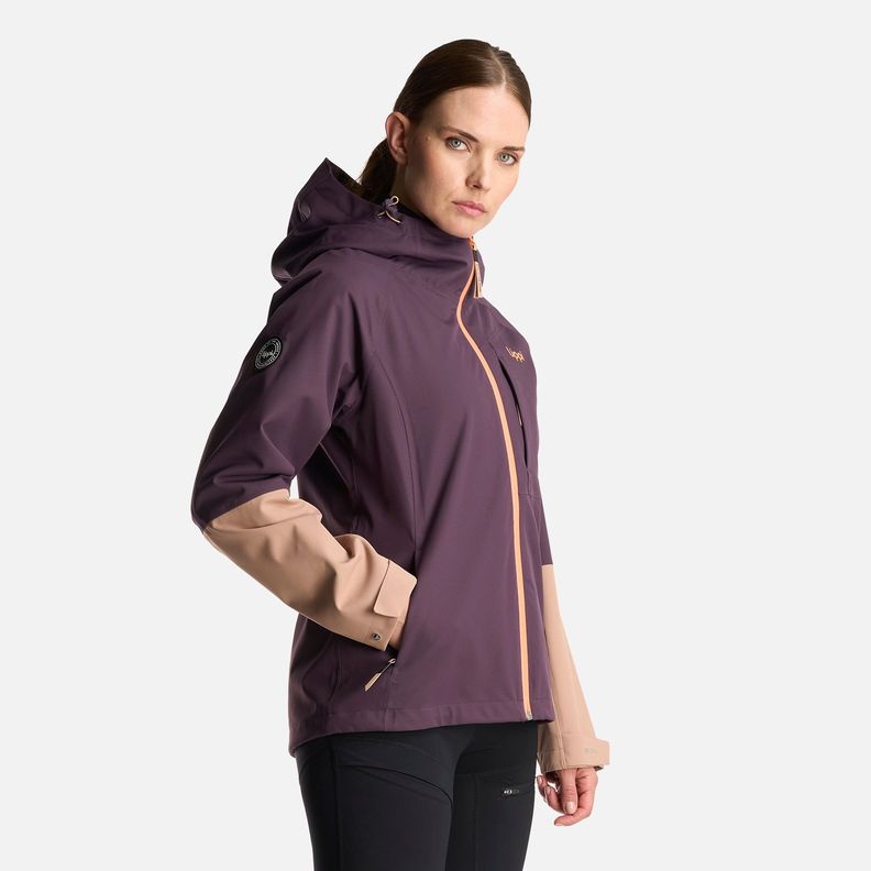 Chaqueta Mujer Massif B-Dry Hoody Jacket Morado Oscuro Lippi-2