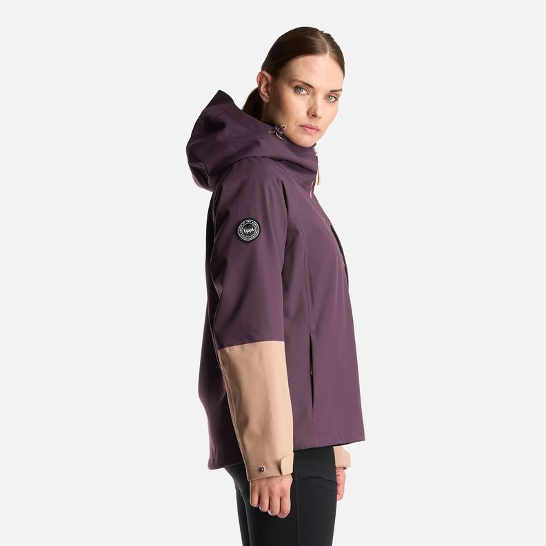 Chaqueta Mujer Massif B-Dry Hoody Jacket Morado Oscuro Lippi-3