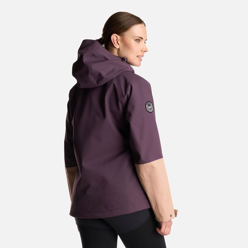 Chaqueta Mujer Massif B-Dry Hoody Jacket Morado Oscuro Lippi-4