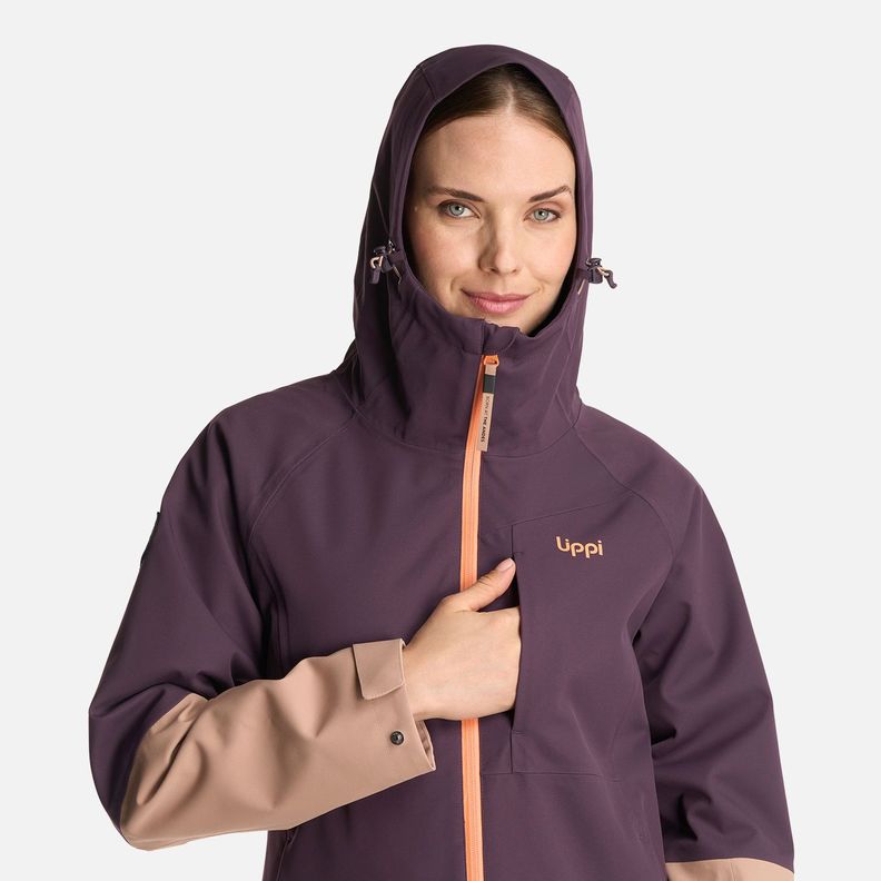 Chaqueta Mujer Massif B-Dry Hoody Jacket Morado Oscuro Lippi-5