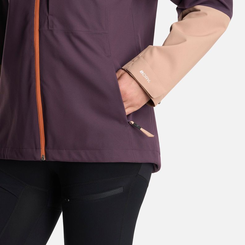 Chaqueta Mujer Massif B-Dry Hoody Jacket Morado Oscuro Lippi-6