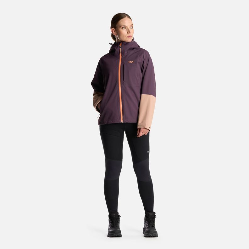 Chaqueta Mujer Massif B-Dry Hoody Jacket Morado Oscuro Lippi-8