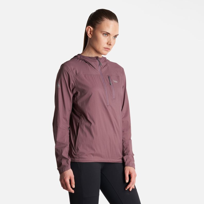 Chaqueta Mujer  Spry WindBreaker 14 Zip Hoody Jacket Morado Lippi-2