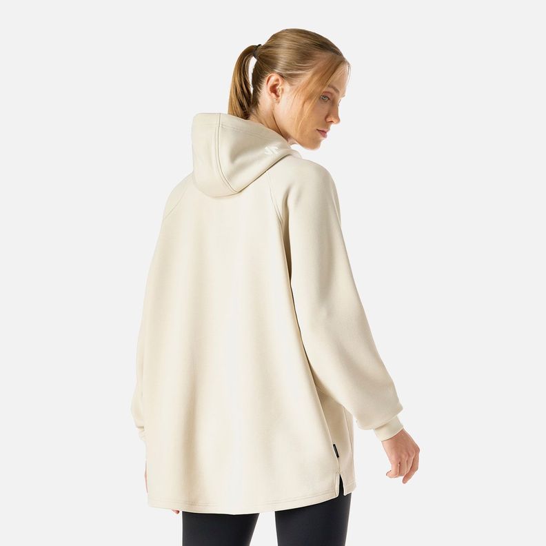 Polerón Mujer Tempo Sweatshirt Hoody Crema Vulcano-3