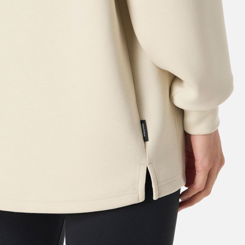 Polerón Mujer Tempo Sweatshirt Hoody Crema Vulcano-5
