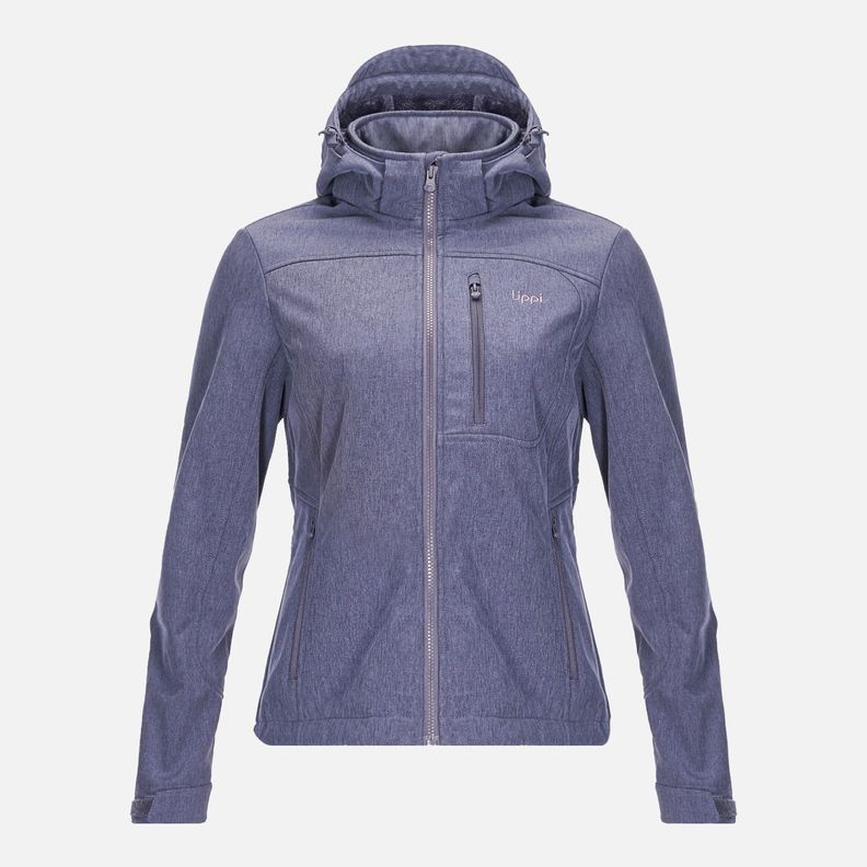 Chaqueta Mujer Macaya Softshell Hoody Jacket Melange Azul Lavanda Lippi V23-0