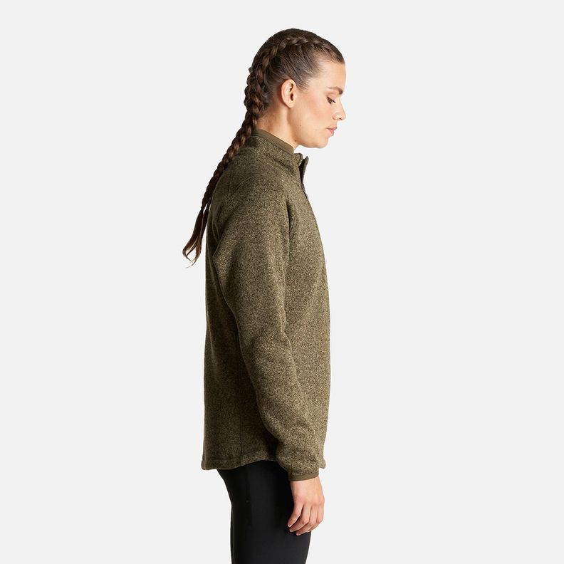Poleron Mujer Coronado Therm-Pro Pullover Melange Verde Oscuro Lippi-3