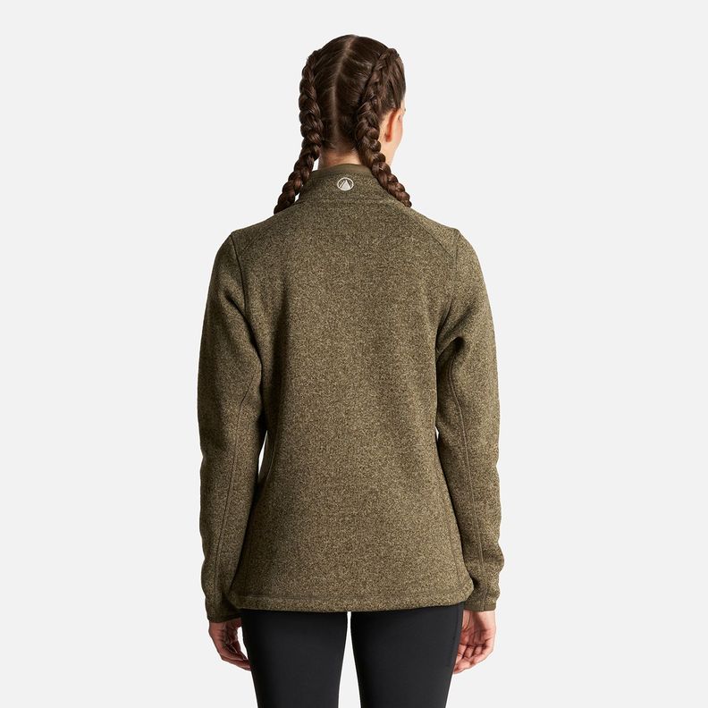 Poleron Mujer Coronado Therm-Pro Pullover Melange Verde Oscuro Lippi-4